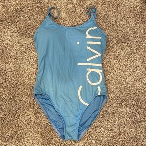 Blue Calvin Klein bathing suit size 10 Great Condition